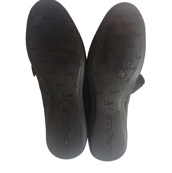 LIONELLE Black Leather Sneaker Comfort Shoes US size 5 Like New - Picture 9 of 11